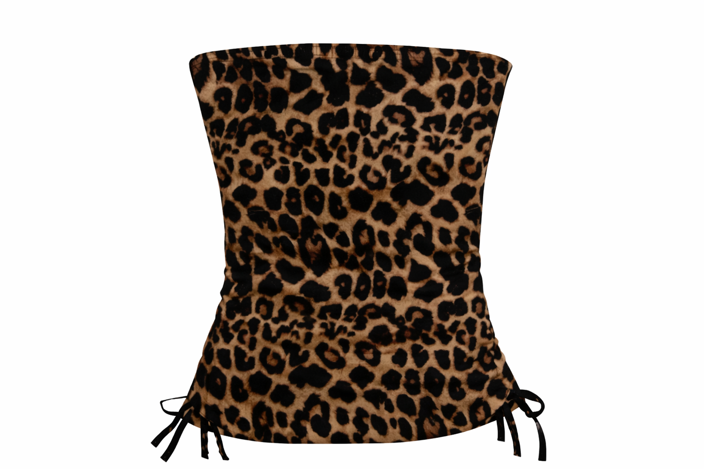 Dark Leopard Print Tube Top