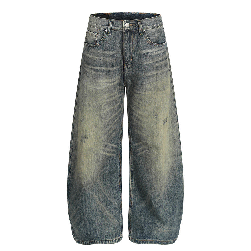 Washed Distressed Denim Jeans