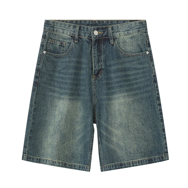Vintage Washed Blue Denim Shorts 