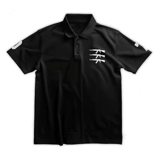 Grunge Punk Hip Hop Unisex Polo Shirt 2025 Fashion Aesthetics Basic Turndown Short Sleeve T-Shirt 2000S Harajuku Chic Streetwear