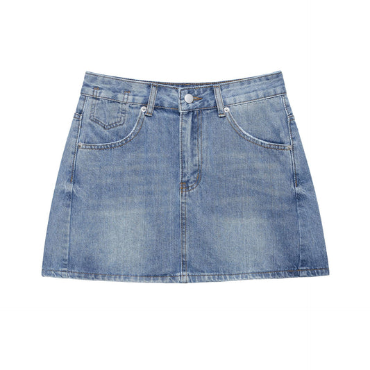A-line Denim Skirt