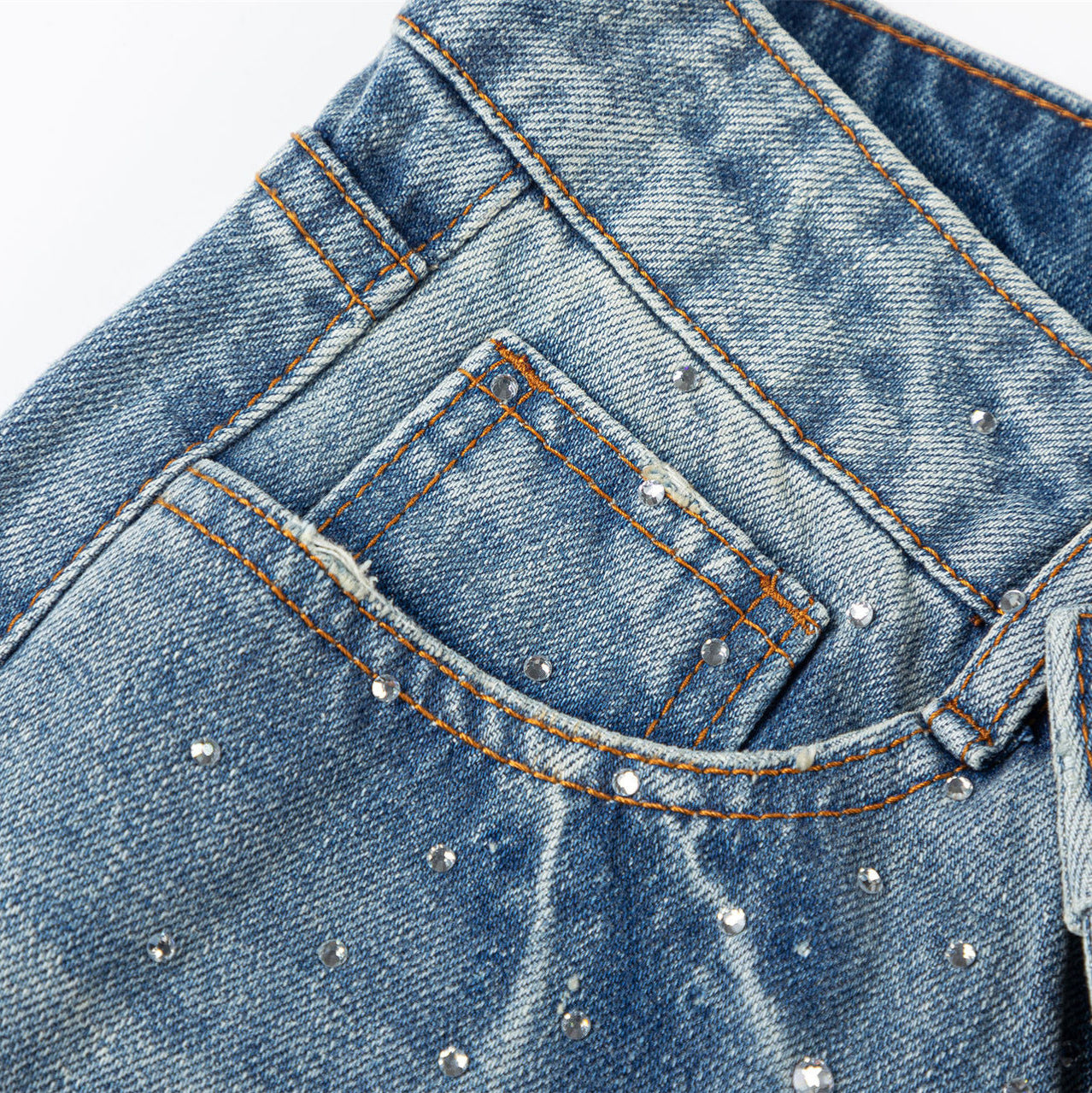 Rhinestone Denim Jeans