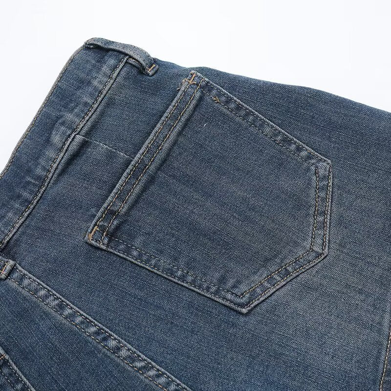 Navy Sea Denim Skirt