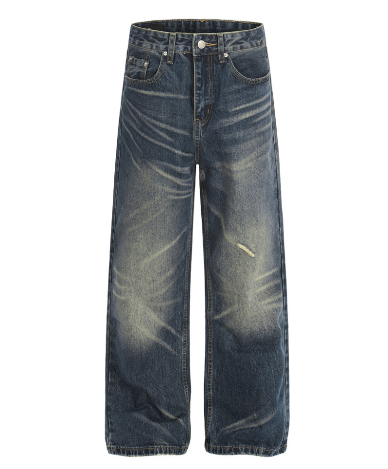 Distressed White Washed Denim Jeans