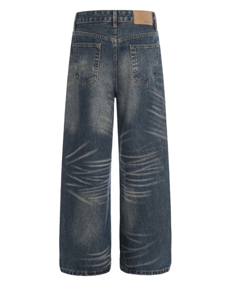 Distressed White Washed Denim Jeans