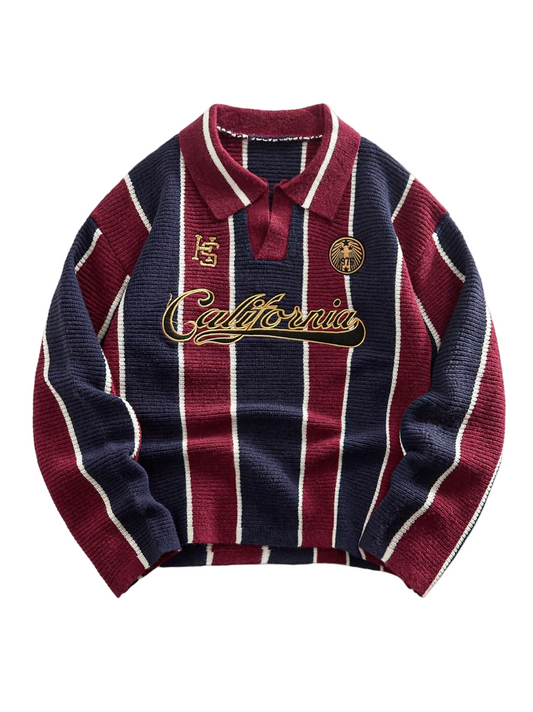 "California" Knitted Soccer Polo