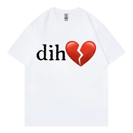 Funny Dih Meme T-Shirt Men Women Clothing High Street Fashion Trend Short Sleeve T-Shirts Summer Casual Cotton Breathable Tops